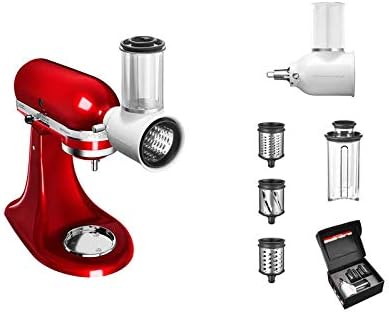 Robot de cocina KitchenAid Artisan con cortador de verduras, picadora de carne y muchos accesorios, 5KSM175PSEER (Rojo imperio)