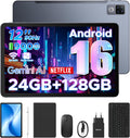 Tableta Android DOOGEE U12-V, tableta de 12 pulgadas, 24 GB RAM + 128 GB ROM (TF 2 TB), batería de 9000 mAh / carga rápida de 18 W, procesador Octa-Core Unisoc T7255, cámara de 13 MP, teclado para tableta con lápiz óptico, WiFi 5G