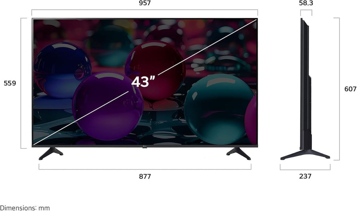 LG TV UHD AI 2025 | 55UA73 | 55'' (139 cm) | 4K UHD | HDR10 | webOS 25 | Alexa, Google Assistant | Netflix Disney+ Canal+ Prime Video | AirPlay 2