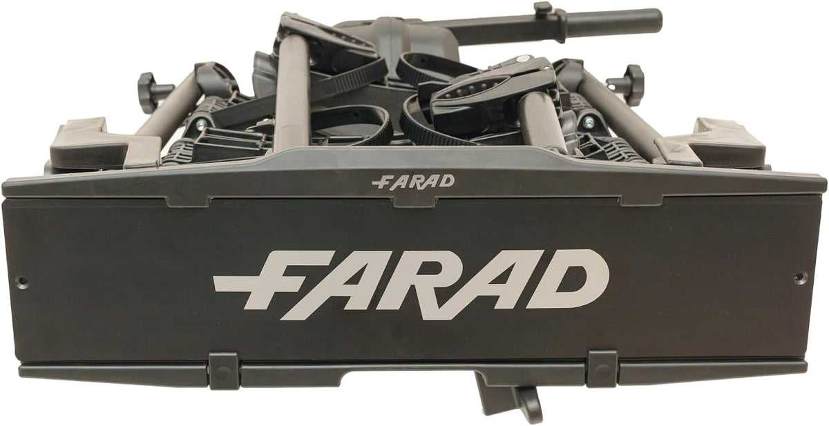 Portabicicletas Farad Susa para bola de remolque, apto para bicicletas, E-Bikes y Fat-Bikes (2 bicicletas), Negro