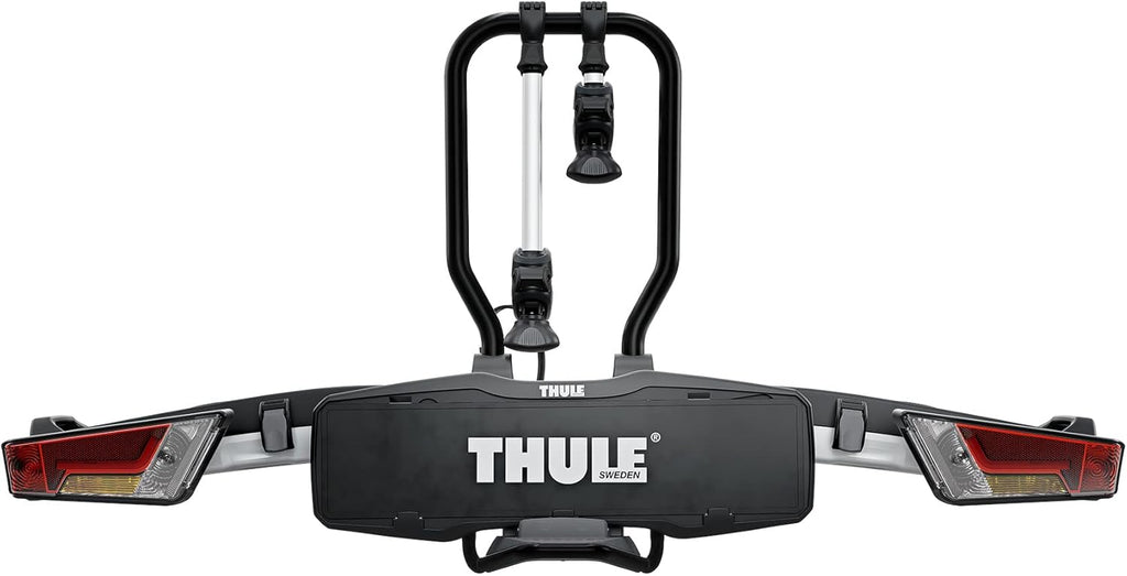Portabicicletas Thule EasyFold XT, portabicicletas de bola de remolque negro/aluminio, 2 bicicletas