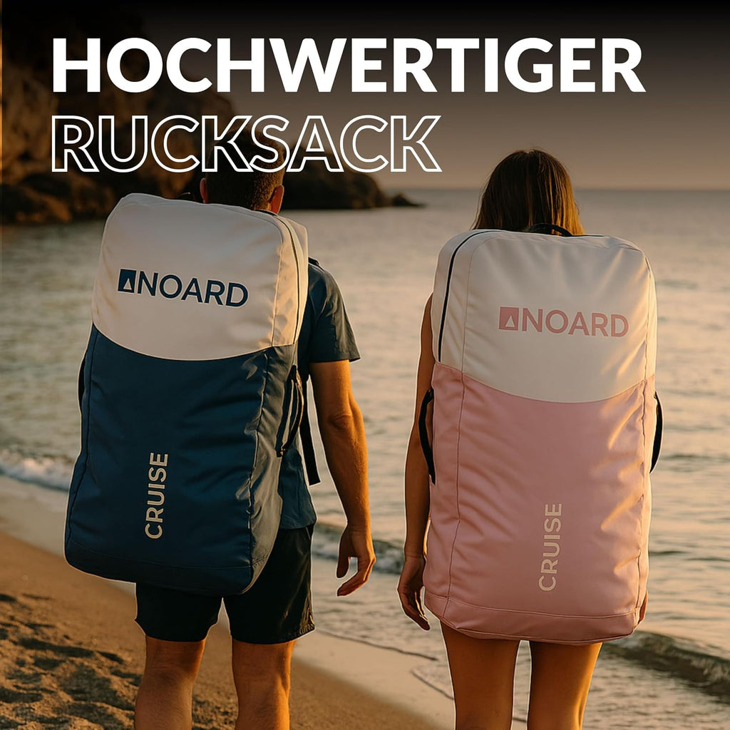 Tabla de paddle surf hinchable NOARD de doble capa con tecnología dropstitch, 326 cm, hasta 140 kg | Set completo que incluye remo, bomba de doble acción, mochila, leash y bolsa estanca