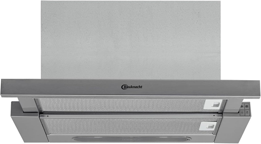 Bauknecht DBAH 65 LM X okap kuchenny płaski klosz / 60 cm/nadaje się do pracy z wywiewem i obiegiem powietrza / 85,8 kWh/LED / 3 poziomy mocy/klasa efektywności energetycznej D
