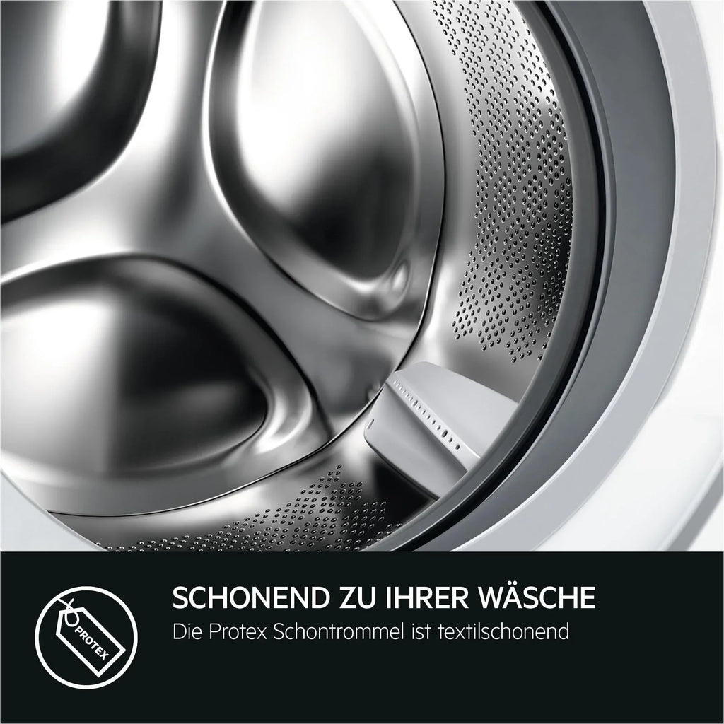 Lavadora AEG 8 kg Serie 6000 ProSense, tecnología de ajuste automático de carga, inicio diferido, 1400 rpm, L6AMZ48FL, clase energética A