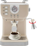 Ekspres do kawy ciśnieniowy, 1050W ekspresy do espresso, 20Bar ekspres do kawy, pojemność zbiornika na wodę 1,5L, zakres temperatur 92℃ ekspres do kawy Barista