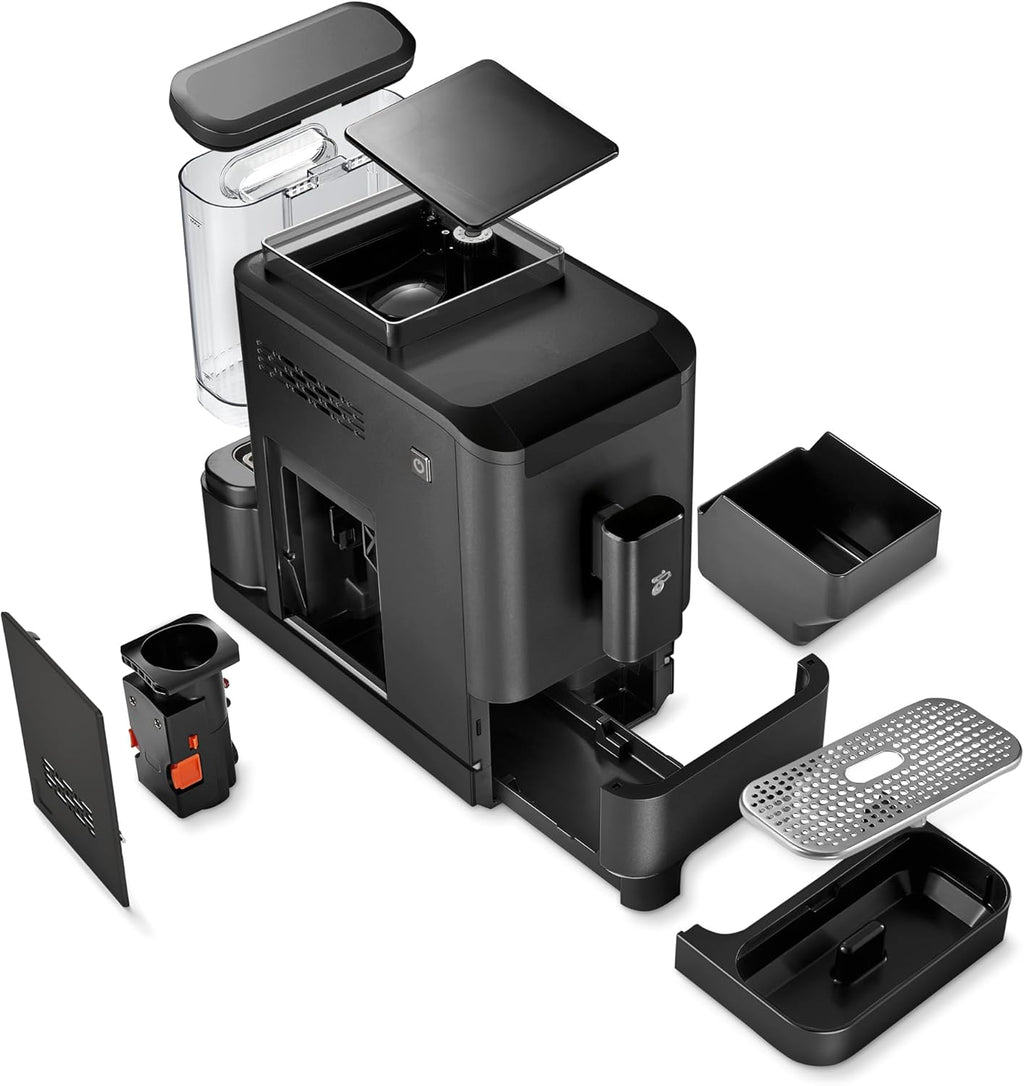 Cafetera superautomática Tchibo Esperto2 Caffè con función para 2 tazas para Caffè Crema y Espresso, Granite Black - INCLUYE set de degustación de café GRATIS