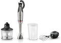 Bosch, blender ręczny, ErgoMaster Serie 8, silnik 1500 W, intuicyjna regulacja prędkości, 6-ramienne ostrze, akcesoria w zestawie, stal nierdzewna, MSM8M934