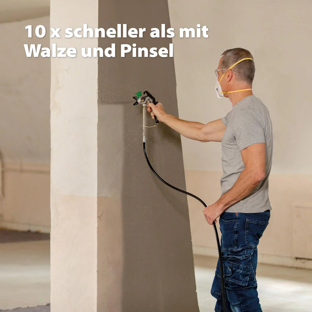 Sistema de pulverización airless Wagner Control Pro 350 R para pintura de pared, látex, barniz y lasur, 15 m² en 2 min, regulador de presión de 110 bar, manguera de 15 m