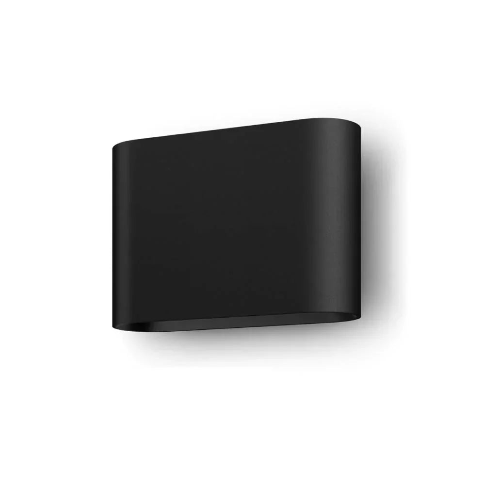 Aplique LED Dymera 10 W 1500 lm IP44 negro con cambio de color y control por voz para interiores y exteriores