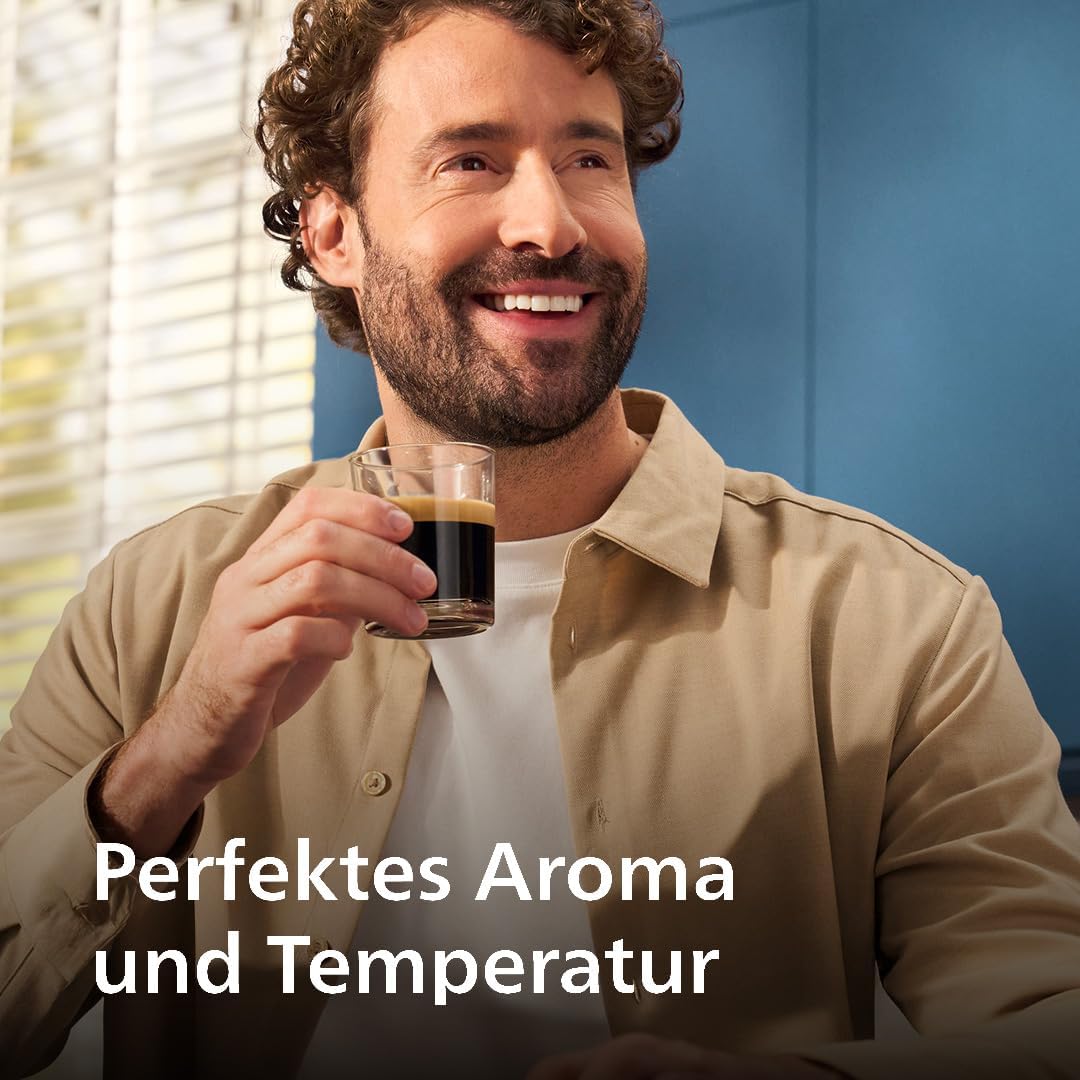 Cafetera superautomática Philips Serie 5500 – Sistema de leche LatteGo, 20 especialidades de café frías y calientes, 40% más silenciosa con SilentBrew, QuickStart, Negro/Gris (EP5544/50)