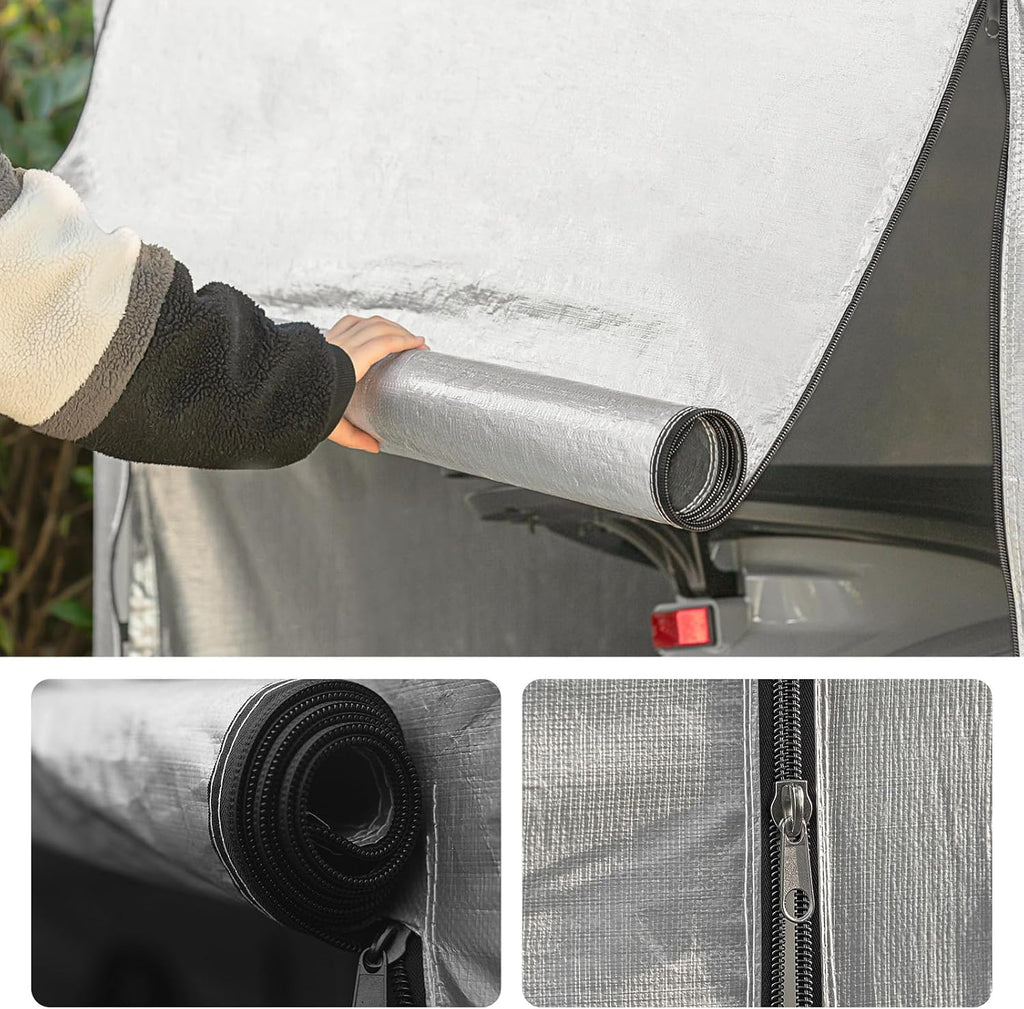SoBuy Fahrradgarage wetterfest Geräteschuppen Fahrradgarage für 2-4 Fahrräder Carport Zelt mit UV-Schutz Fahrradschuppen für Regenschutz Terrasse Motorrad Garage Gartenhaus 159x165x219cm KLS11-L