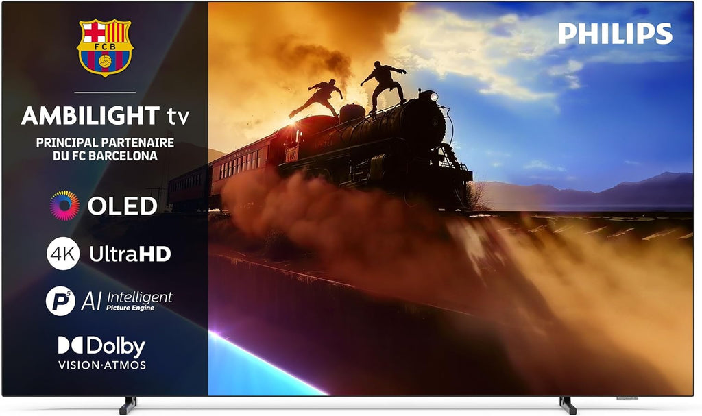 Smart TV Philips Ambilight 77OLED760 4K OLED - Pantalla de 77 pulgadas con motor de imagen P5 AI Perfect Picture Ultra HD, Titan OS, Dolby Vision y sonido Atmos - Compatible con Alexa y el Asistente de Google
