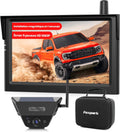 Cámara de visión trasera solar magnética inalámbrica: pantalla HD 1080P de 5 pulgadas, instalación magnética en 1 minuto, señal potente, cámara de visión trasera impermeable IP69K con bolsa de almacenamiento para coche, SUV, camión y remolque