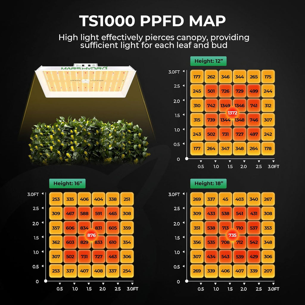 Set de cultivo completo para interior MARS HYDRO con controlador integrado WiFi, lámpara de cultivo TS1000 programable y regulable, armario de cultivo de 80x80x160 cm con alta reflectividad 1680D y kit de ventilación automática de 4"