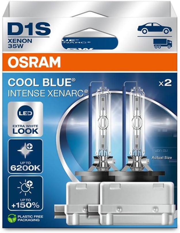 Bombillas HID-Xenon Osram Xenarc Cool Blue Intense NextGen - D1S - 12V/35W - juego de 2 piezas (máx. 6200K)