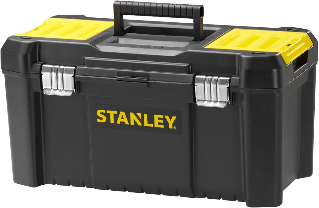 Caja de herramientas STANLEY Essential (19 pulgadas), solución de almacenamiento duradera con bandeja extraíble y organizadores, caja de herramientas portátil, para el almacenamiento de piezas y herramientas, STST1-75521