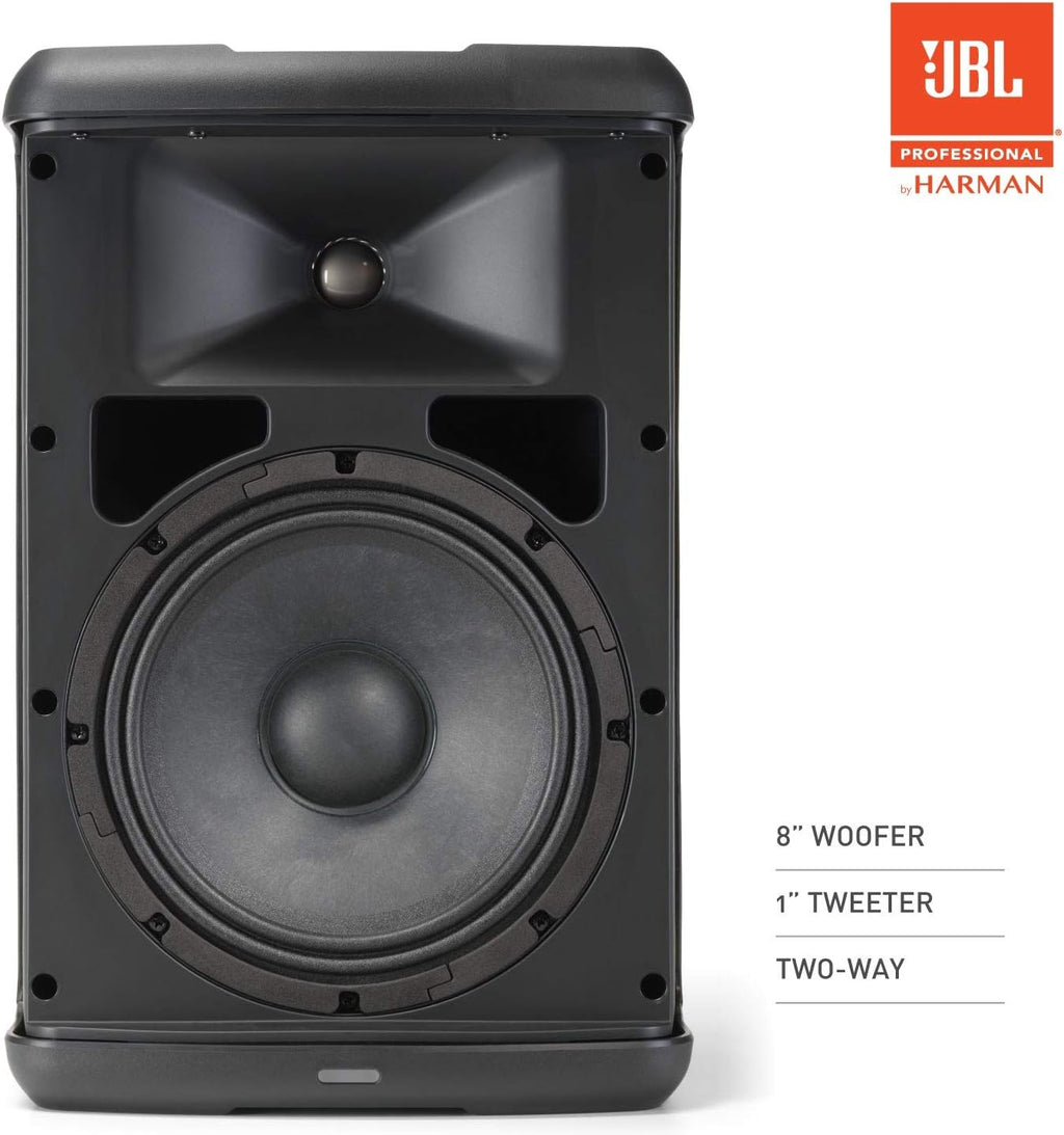 JBL EON ONE Compact - Sistema de PA personal todo en uno recargable, batería intercambiable, ligero y portátil, entradas múltiples, funciones de mezclador profesional - Negro