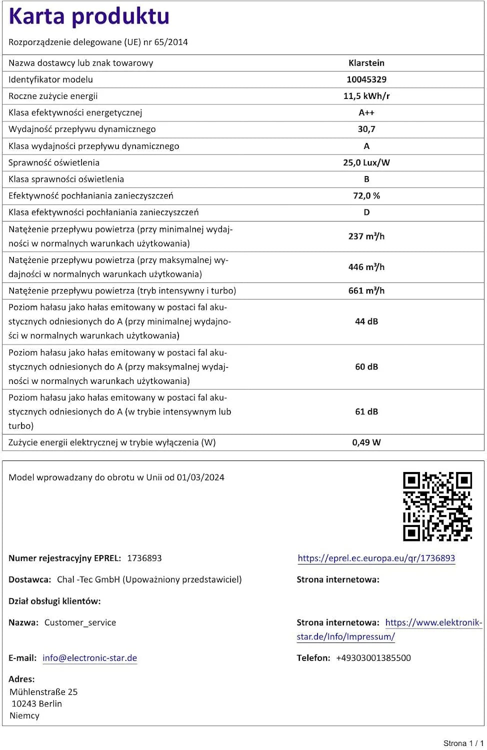 Klarstein Okap kuchenny, Okap wyciągowy/z recyrkulacją, z filtrem, Oświetlenie LED i panel dotykowy, Cichy z przepływem 446 m³/h, Wydajny ze stali nierdzewnej