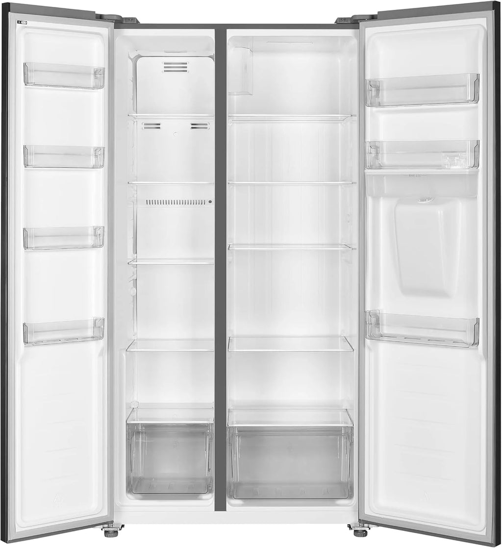 Respekta Halvar Side-by-Side 439 L, No Frost, dozownik wody, Inox Look