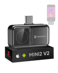HIKMICRO Mini2 V2 Kamera termowizyjna do Android/iOS, rozdzielczość IR 256×192, kamera obrazowania termicznego, SuperIR 512×384, obsługuje iPhone 15/16/17, 25Hz, port USB-C/Lightning (brak akcesoriów)