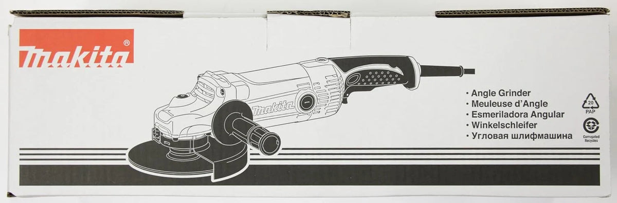 Makita Szlifierka Kątowa, Czarny/Niebieski, 455 x 250 x 132 mm