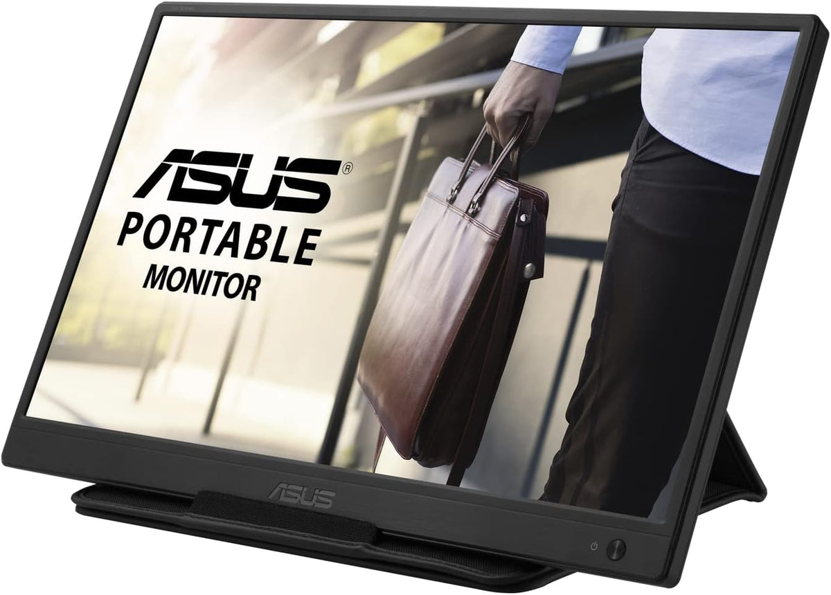 ASUS ZenScreen MB165B - Monitor portátil de 15,6" HD para PC - Teletrabajo o Gaming - Alimentación y visualización mediante USB Tipo-A - Panel TN - 1366x768 - PS3, PS4, Raspberry Pi, Xbox - 220cd/m² - Negro