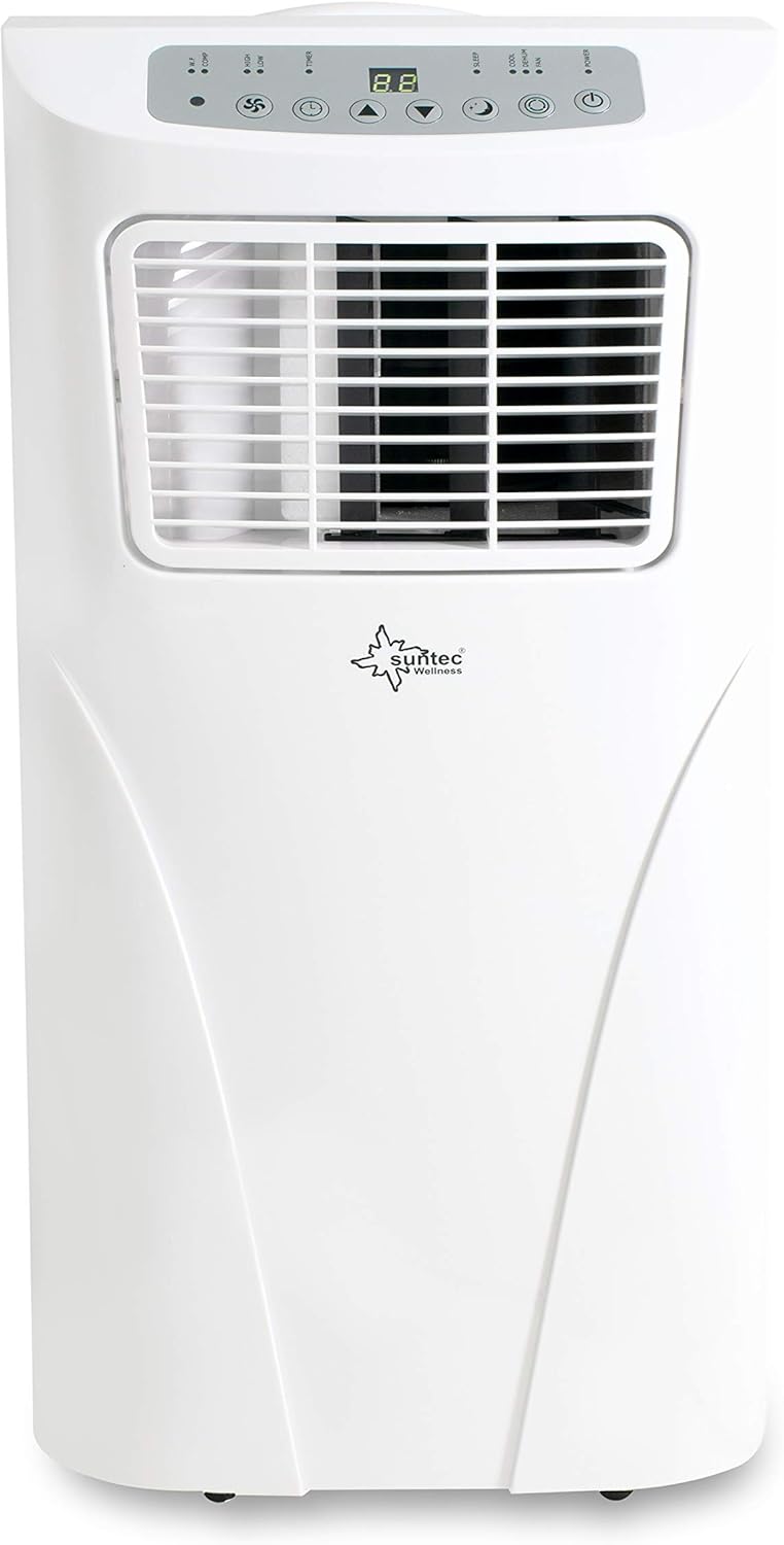 SUNTEC Aire acondicionado portátil Impuls 2.6 Eco R290 – Aire acondicionado móvil y silencioso con tubo de escape – Enfriador y deshumidificador para habitaciones de hasta 34 m² – Refrigeración móvil para hogar y oficina – 9.000 BTU | 2600 vatios