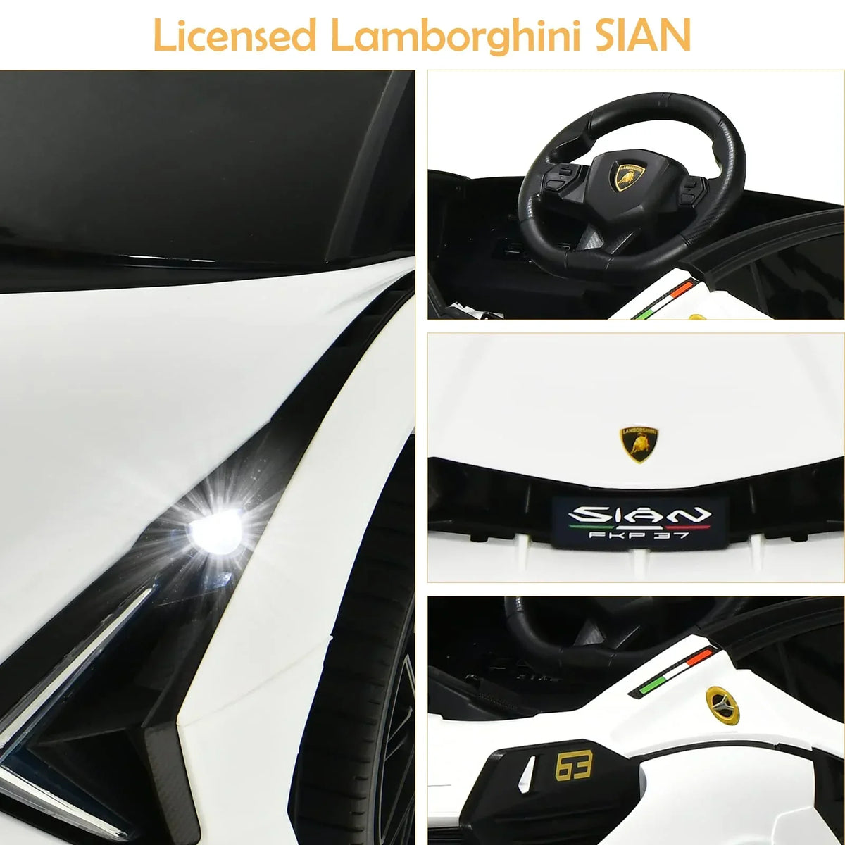 Lamborghini Eléctrico Licenciado con Suspensión y Bluetooth