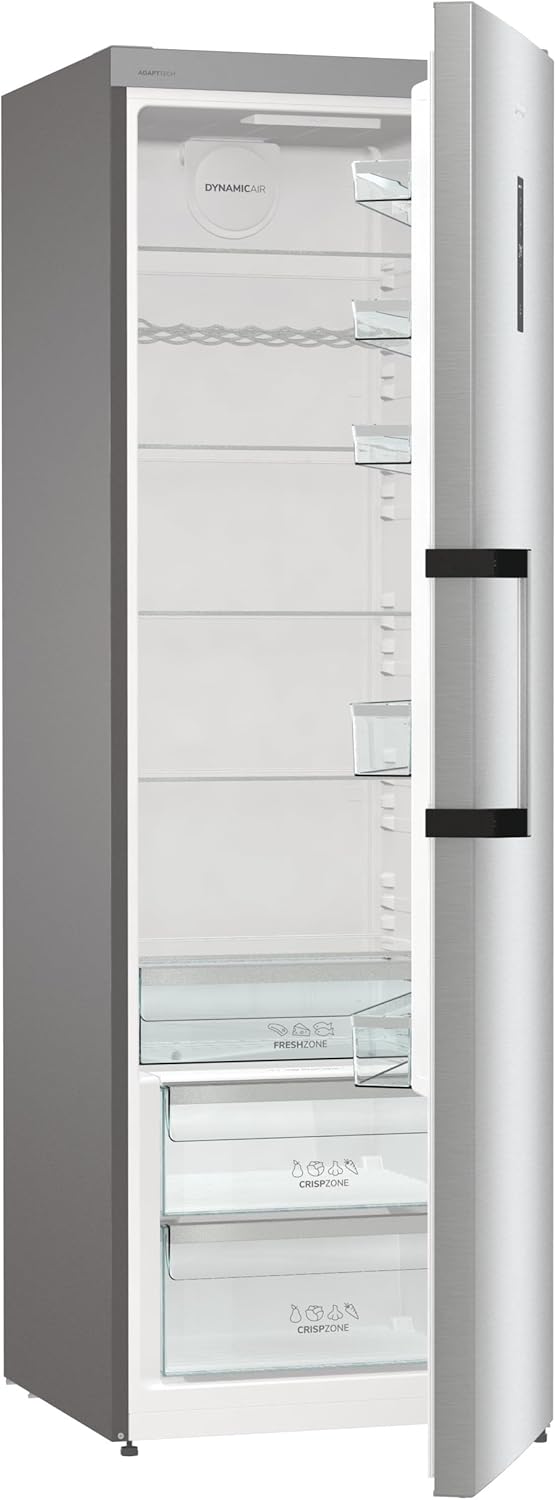 Frigorífico Gorenje R 619 DAXL6/AdaptTech/FreshZone/Función de enfriamiento rápido/Sistema de refrigeración por circulación de aire/Pantalla LED / 398l / 185cm / Clase energética D/Acero inoxidable