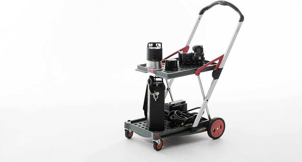 Carros plegables, funcionales y versátiles | Carro plegable móvil | Carrito de la compra con caja de almacenamiento (negro)