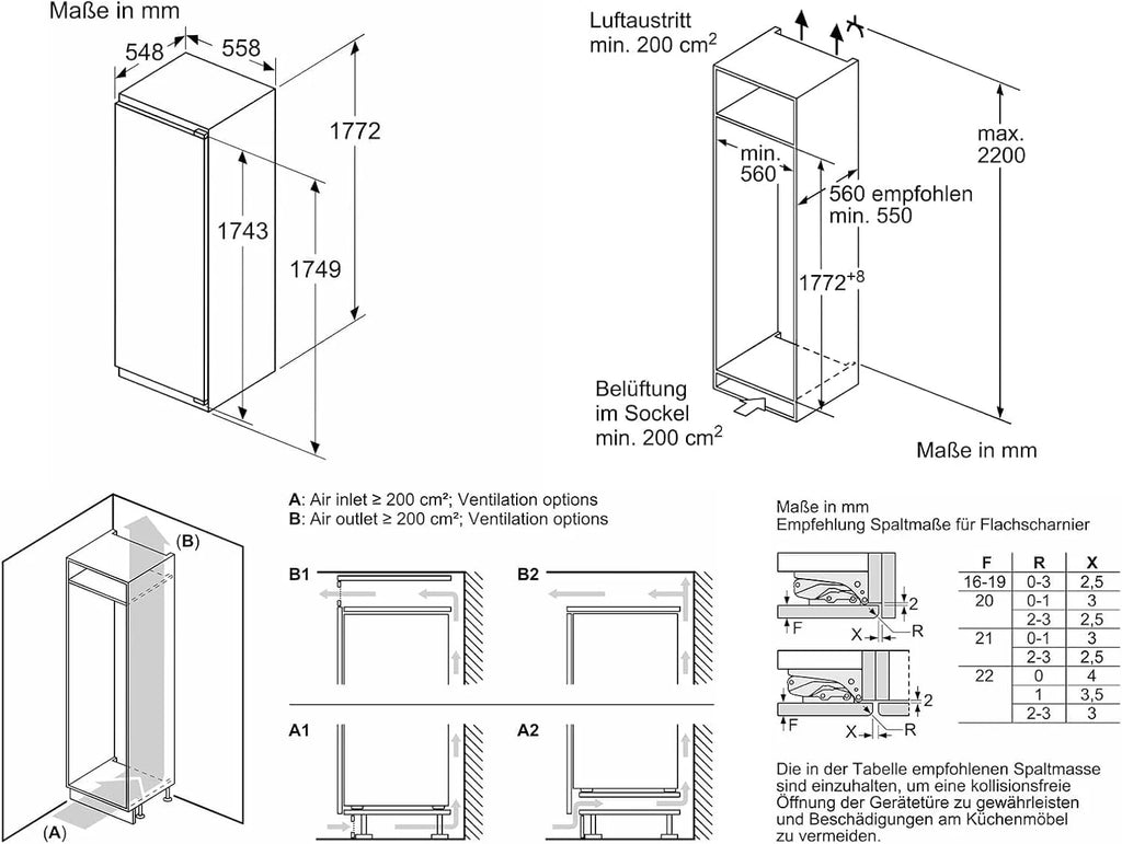 Bosch KIR81VFE0 Seria 4 - Lodówka, podtynkowa, Szuflada Multi Box XXL