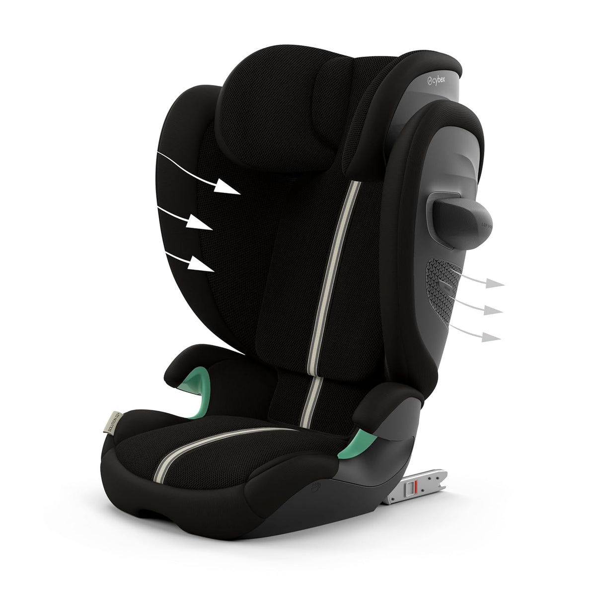 CYBEX Gold Silla de coche infantil Solution G i-Fix, para coches con y sin ISOFIX, desde aprox. 3 hasta 12 años (100 - 150 cm), desde aprox. 15 hasta 50 kg, Lava Grey