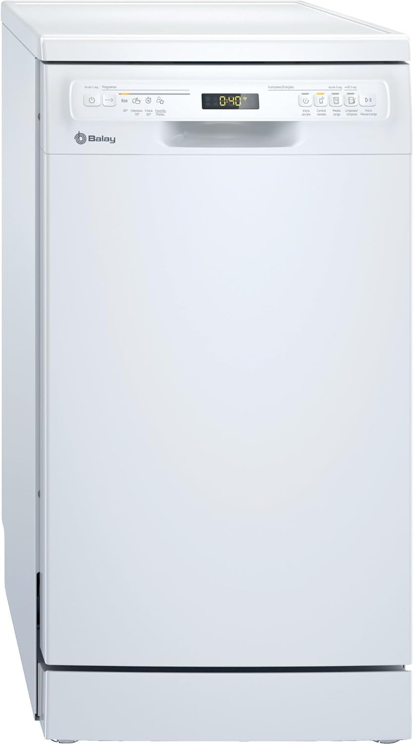 Lavavajillas Balay 3VN4010BA de 45 cm, libre instalación, blanco