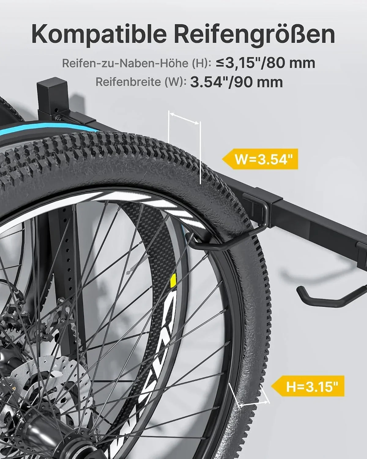 Soporte para bicicletas independiente para 5 bicicletas, portabicicletas vertical con 5 ganchos, 6 ganchos para cascos, estructura de acero, capacidad de carga de 160 kg