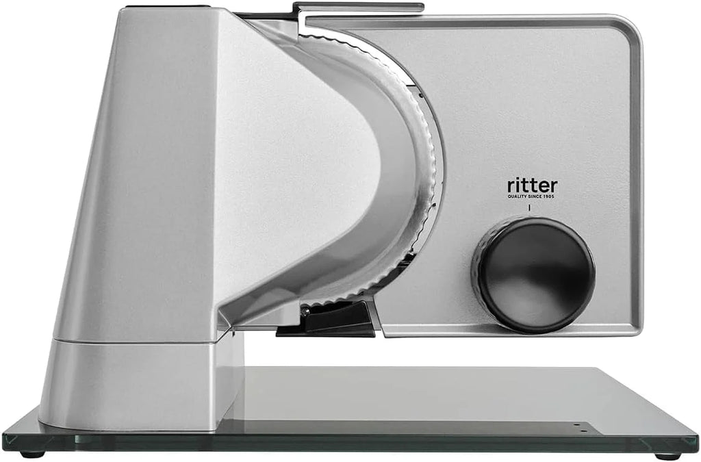 ritter sono 5 elektryczna krajalnica do chleba, wędlin i sera, całość z metalu, z silnikiem ECO, Made in Germany