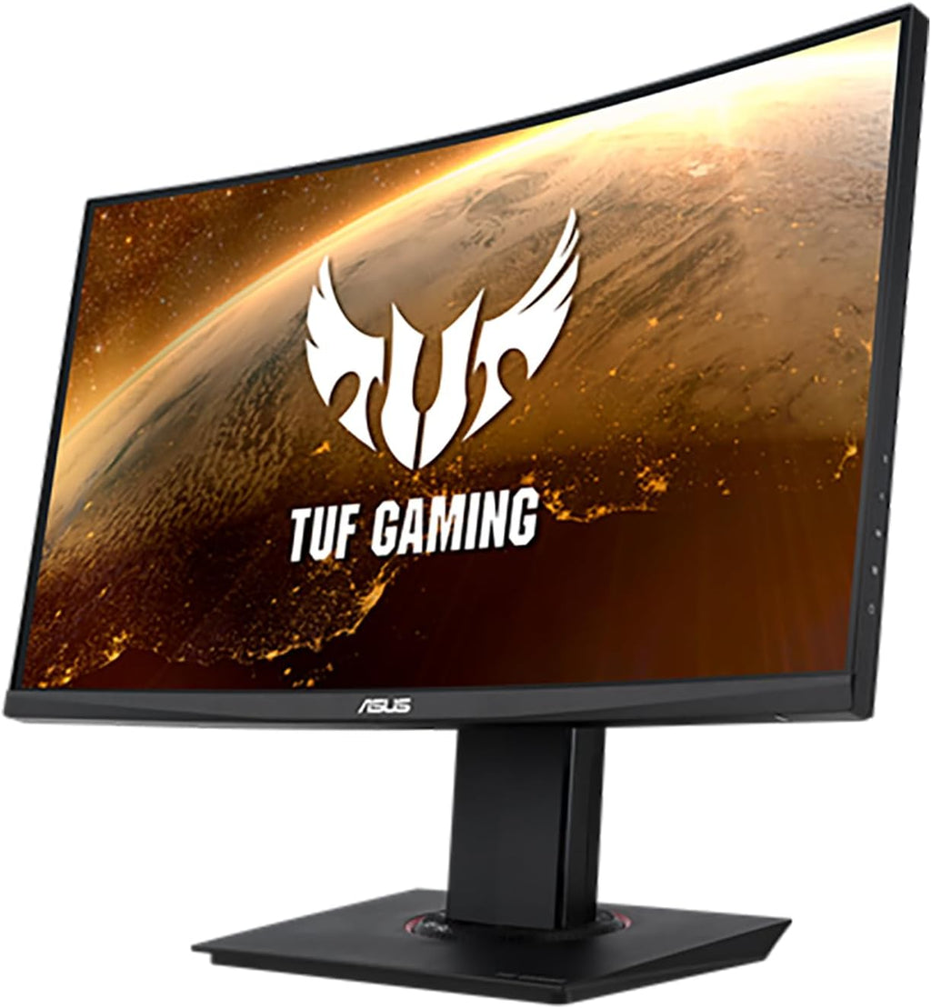 ASUS TUF Gaming VG24VQE - Monitor gaming de 23,6" FHD - Panel VA curvo - 1ms - 165Hz - 1920x1080 - 250cd/m² - 1x DP y 2x HDMI - ELMB - AMD FreeSync Premium - Altavoces - Shadow Boost