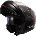 LS2, Casco de moto modular Strobe II negro brillante,