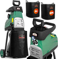 Trituradora de rodillo eléctrica DBHC002 3100 W hasta 44 mm de grosor de rama con 2 bolsas de recogida de 60 L