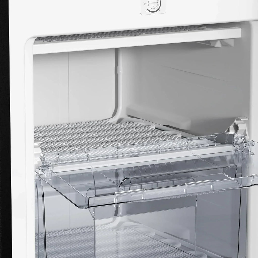 Congelador vertical independiente CHiQ, 145L de capacidad, congelación rápida, termostato ajustable, silencioso, puerta reversible, negro, clasificación energética E