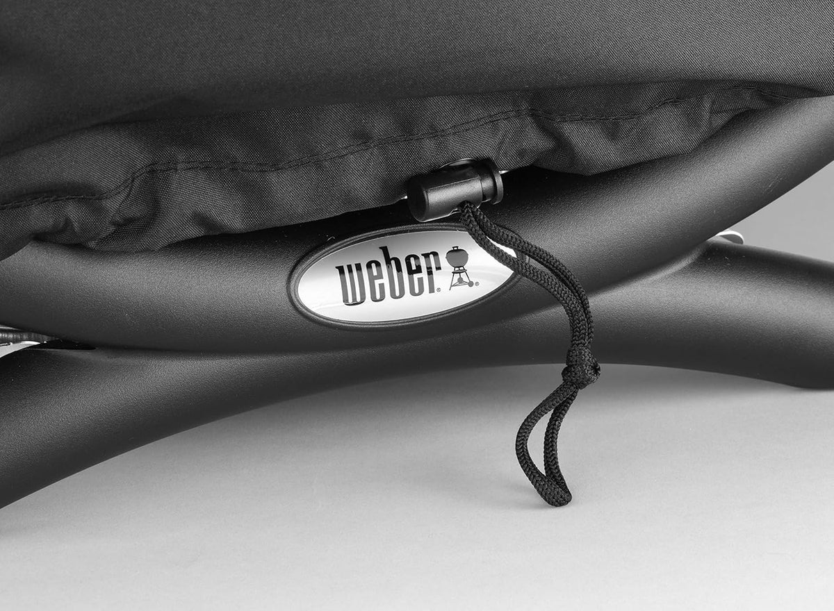 Barbacoa eléctrica Weber Q1400, superficie de cocción de 43 x 32 cm, barbacoa portátil, rejilla de cocción de hierro fundido vitrificado dividida en 2, tapa y cuerpo de aluminio fundido - Gris oscuro (52020079)