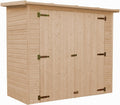 Cobertizo para herramientas de madera natural - Almacenamiento exterior sin ventanas A194x123x223 cm/2,1 m² Caseta de madera natural - Taller de almacenamiento de herramientas - TIMBELA M348
