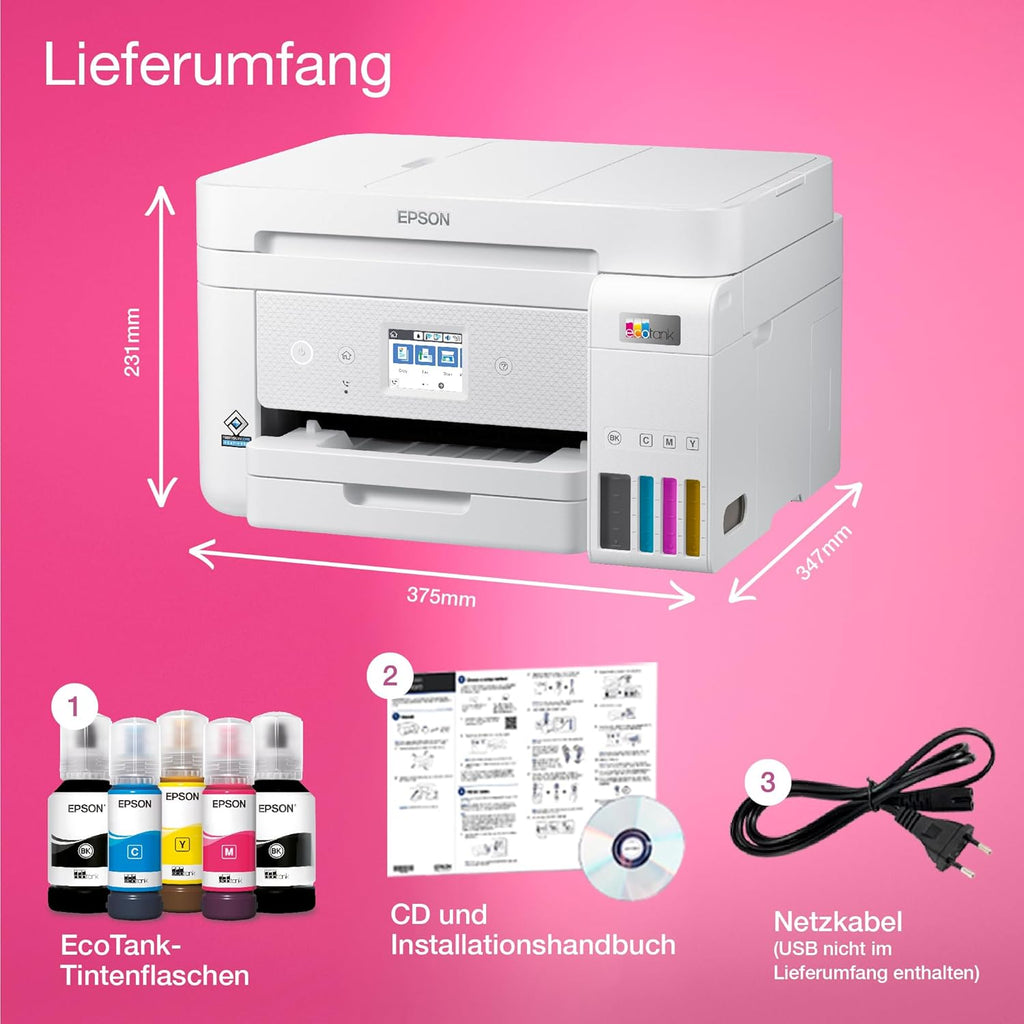 Impresora multifunción de inyección de tinta Epson EcoTank ET-4800 A4 con Wi-Fi, incluye tinta para hasta 3 años