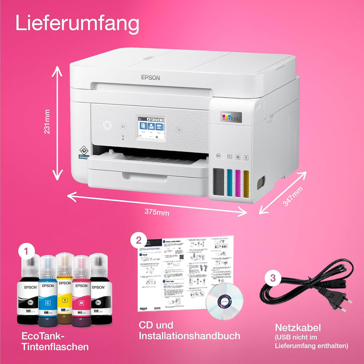 Impresora multifunción de inyección de tinta Epson EcoTank ET-4800 A4 con Wi-Fi, incluye tinta para hasta 3 años