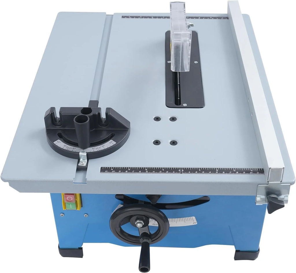 Mini stołowa pilarka tarczowa 1400 W, 4200 obr./min, z poszerzeniem stołu, cięcie 0-45° i głębokość cięcia 54 mm, piła tarczowa z brzeszczotem 210 mm do obróbki drewna i majsterkowiczów
