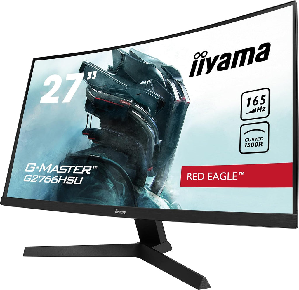 Monitor iiyama 27" G-Master Red Eagle G2766HSU-B1, VA Curvo, FHD@165Hz, FreeSync, HDMI/DP/Hub USB, 1ms, Altavoces, Black Tuner