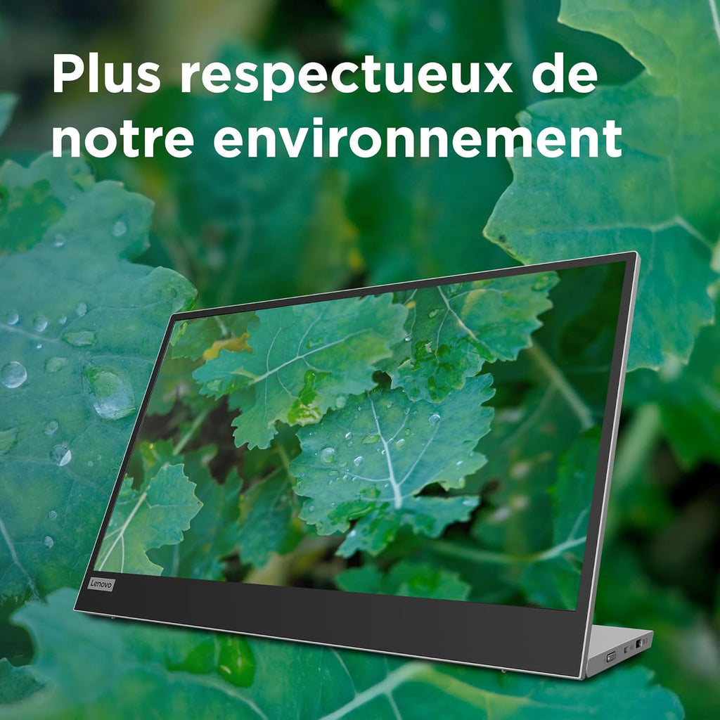 Monitor portátil Lenovo L15 (A21156FX0), pantalla de 15,6" (Full HD, IPS, 60 Hz, 6 ms, 2 entradas USB-C, cable a USB-C, inclinación ajustable) - Gris