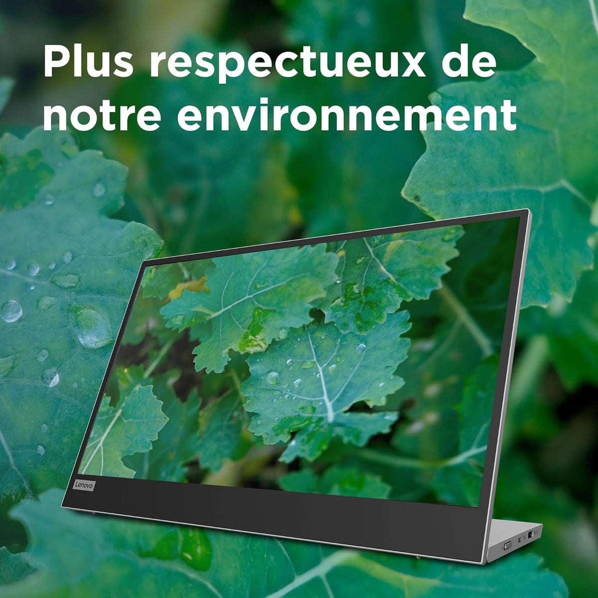 Monitor portátil Lenovo L15 (A21156FX0), pantalla de 15,6" (Full HD, IPS, 60 Hz, 6 ms, 2 entradas USB-C, cable a USB-C, inclinación ajustable) - Gris
