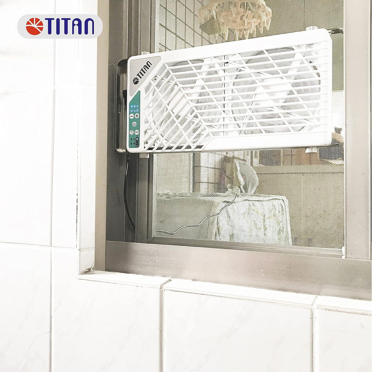 TITAN Leiser Dachventilator, 12 V CC, 140 mm, doble, reversible, ventilador para claraboya con control inalámbrico para autocaravana, caravana, TTC-SC21/V3