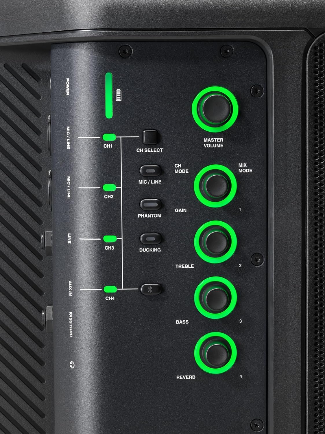 JBL EON ONE Compact - Sistema de PA personal todo en uno recargable, batería intercambiable, ligero y portátil, entradas múltiples, funciones de mezclador profesional - Negro