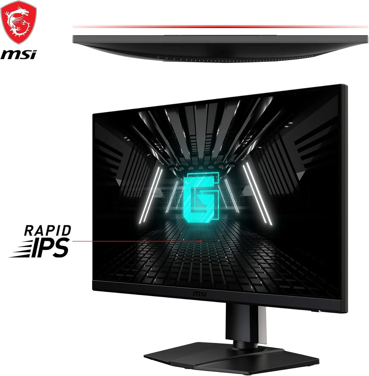 Monitor Gaming MSI G272QPF E2 27" WQHD - Panel Rapid IPS, 2560x1440, 180Hz / 1ms, 125% sRGB, Adaptive-Sync - DisplayPort 1.2a, HDMI 2.0b CEC